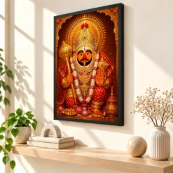 Salasar Balaji Royal Jewel-Toned Portrait Photo Frame — black frame console