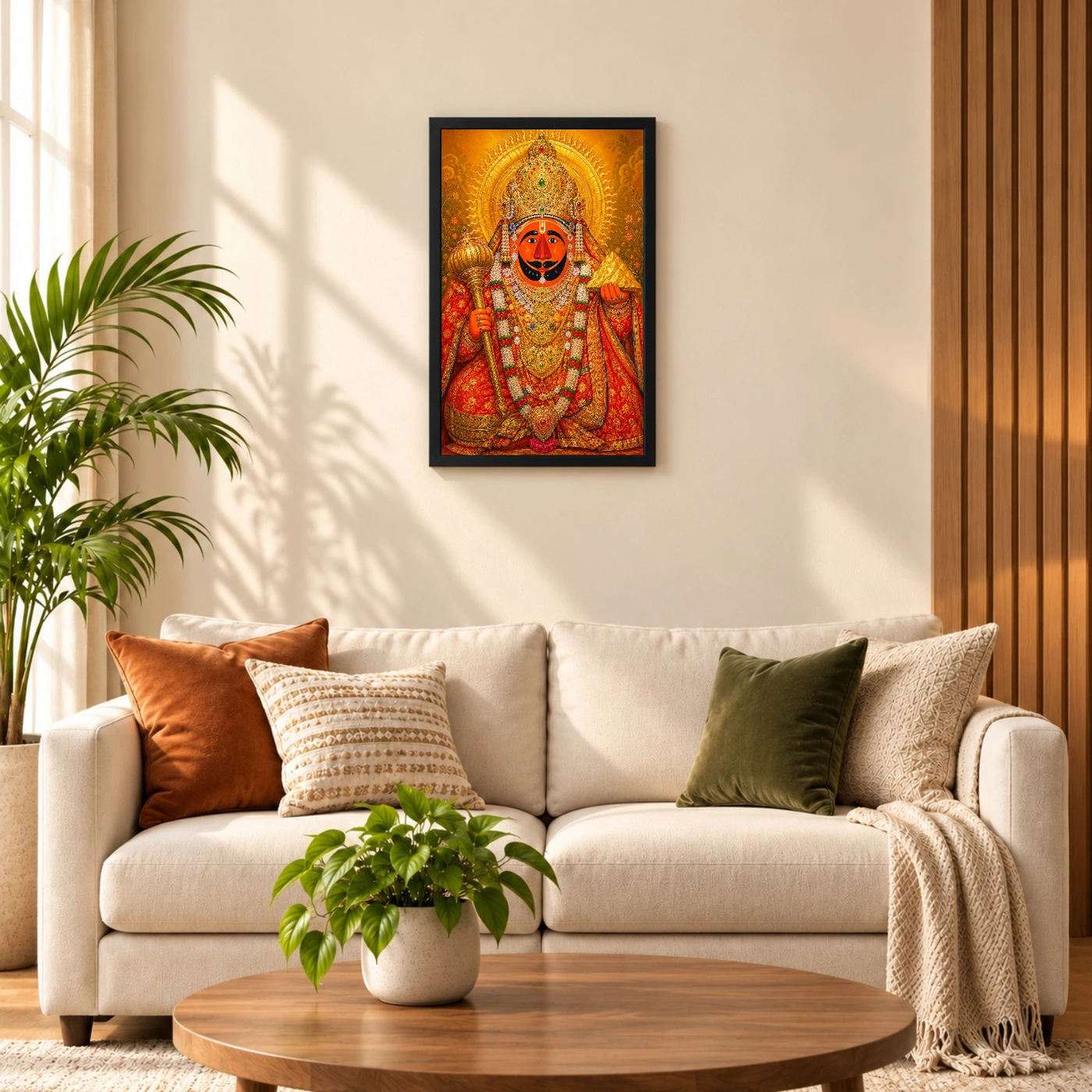 Salasar Balaji Traditional Indian Miniature-Inspired Devotional Art Photo Frame 8 Salasar Balaji Traditional Indian Miniature-Inspired Devotional Art Photo Frame — black frame sofa
