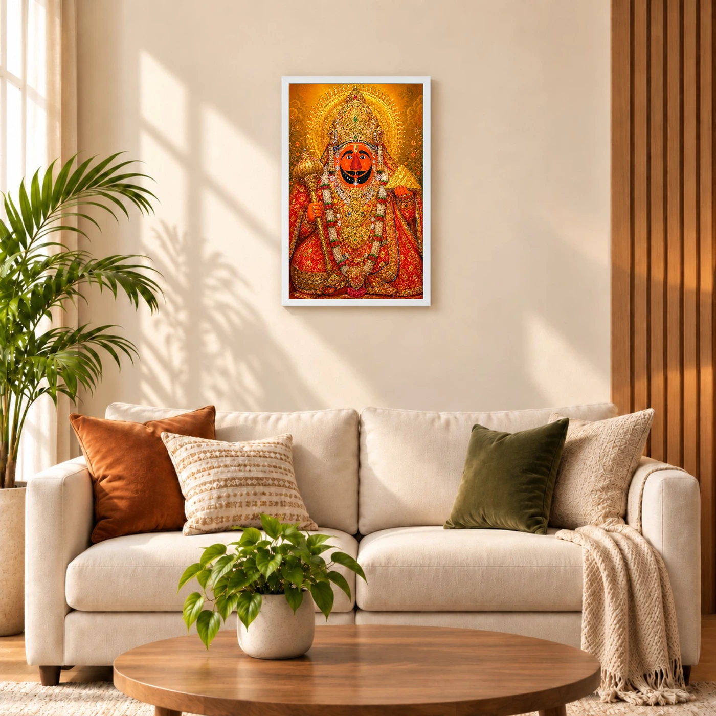 Salasar Balaji Traditional Indian Miniature-Inspired Devotional Art Photo Frame 9 Salasar Balaji Traditional Indian Miniature-Inspired Devotional Art Photo Frame — white frame sofa