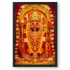 Salasar Balaji Grand Festival Flower Decoration Photo Frame — black frame clean