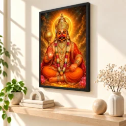 Salasar Balaji Cosmic Celestial Aura Photo Frame — black frame console