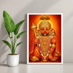 Salasar Balaji Vivid Premium Spiritual Poster Art Photo Frame 12 Salasar Balaji Vivid Premium Spiritual Poster Art Photo Frame — white frame console