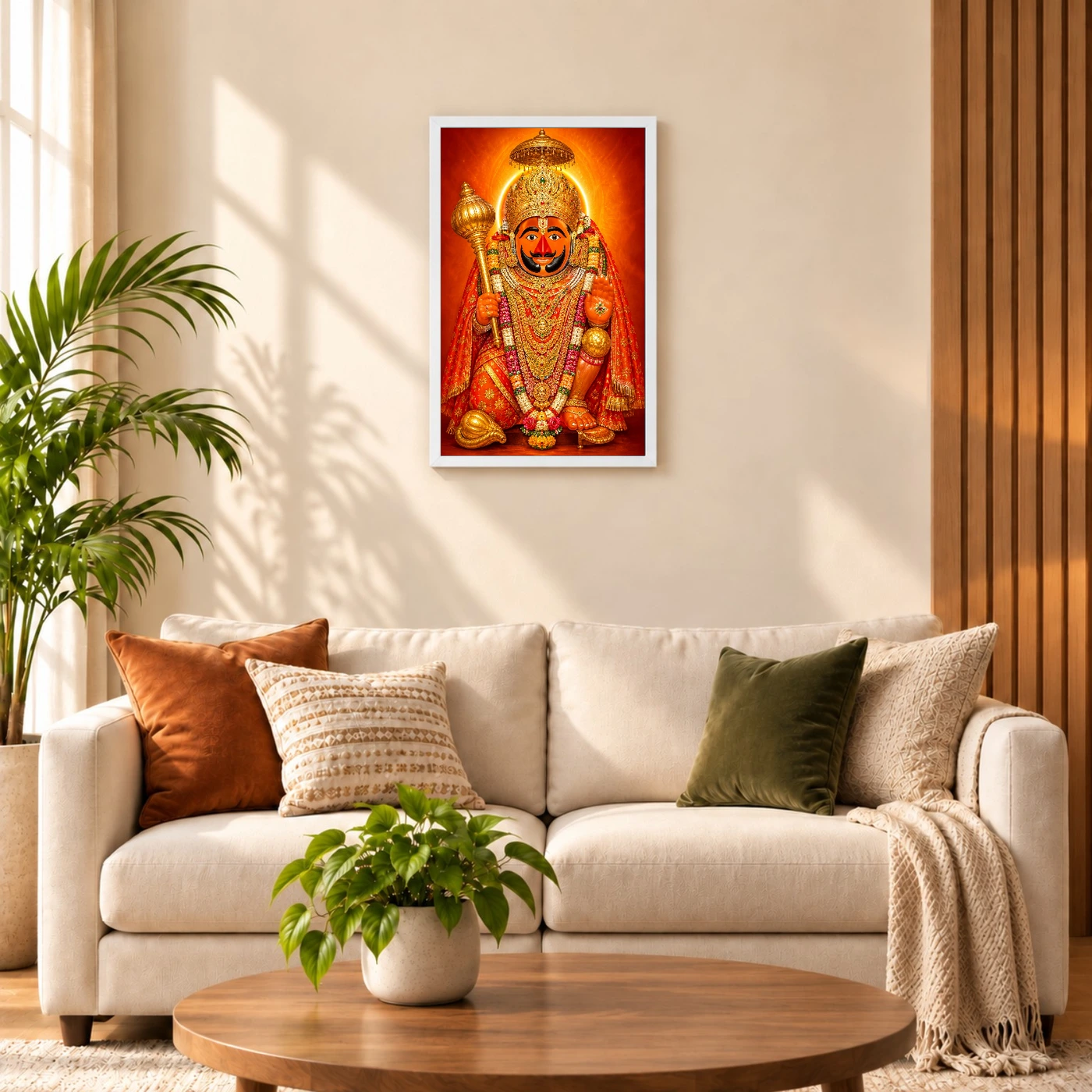 Salasar Balaji Vivid Premium Spiritual Poster Art Photo Frame 9 Salasar Balaji Vivid Premium Spiritual Poster Art Photo Frame — white frame sofa