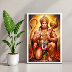 Bajrangbali Royal Jewel-Toned Portrait Photo Frame 12 Bajrangbali Royal Jewel-Toned Portrait Photo Frame — white frame console