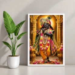 Banke Bihari Heritage Temple Architecture Backdrop Photo Frame 12 Banke Bihari Heritage Temple Architecture Backdrop Photo Frame — white frame console