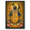 Shrinathji Traditional Indian Miniature-Inspired Devotional Art Photo Frame — black frame clean