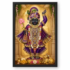Shrinathji Heritage Temple Architecture Backdrop Photo Frame — black frame clean