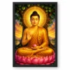 Gautam Buddha Royal Jewel-Toned Portrait Photo Frame — black frame clean