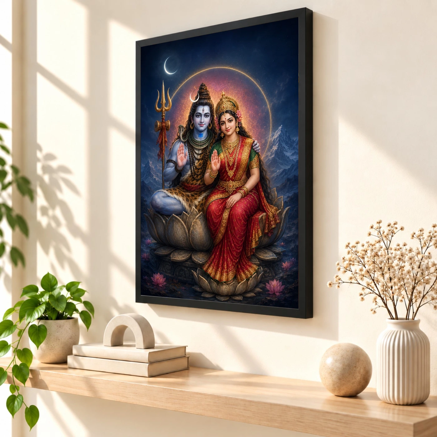 Shiva Parvati — Cosmic Union Blessings Frame 56 Shiva Parvati — Cosmic Union Blessings Frame — black frame
