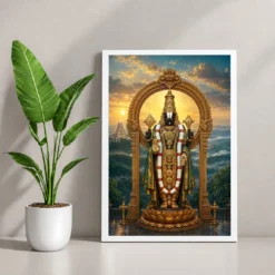 Lord Venkateshwara — Seshachalam Temple Frame 12 Lord Venkateshwara — Seshachalam Temple Frame — white frame console
