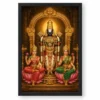 Balaji with Lakshmi Padmavati — Divine Couple Frame — black frame clean