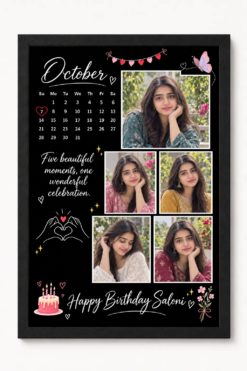 Girlfriend Birthday Collage Photo Frame Romantic Style